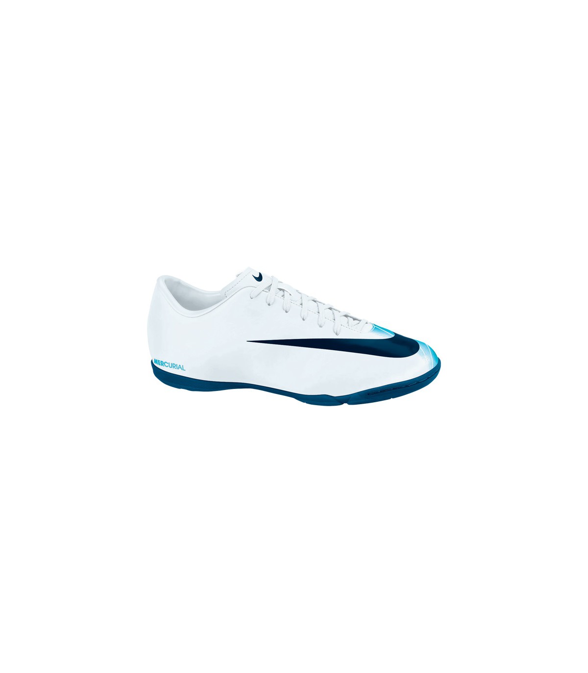 representante orquesta Paine Gillic BOTA FUTBOL SALA NIKE MERCURIAL VICTORY IC BLANCO-MARINO - 4TRES3.COM