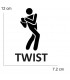 VINILO TRAINING TWIST PARA CONO (MEDIDA 12 X 7,20 CM) NEGRO