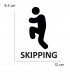 VINILO TRAINING SKIPPING PARA CONO (MEDIDA 8,40 X 12 CM) BLANCO