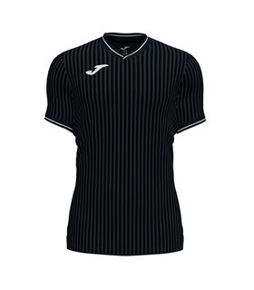 Camiseta Joma Tiger IV blanco negro - Tejido de raglán - Zona de Padel